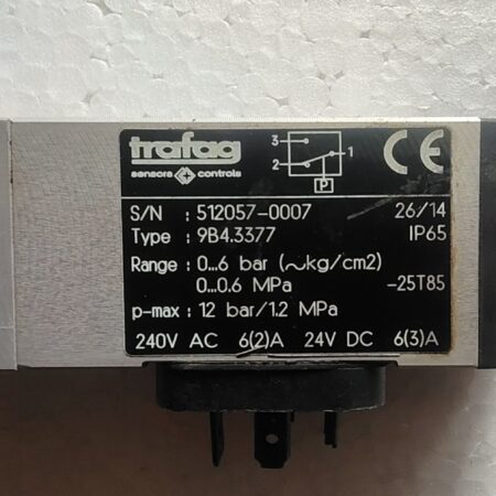 TRAFAG 9K0.2085 PICOSTAT 25-250 BAR 9K0-2085 PRESSURE SWITCH