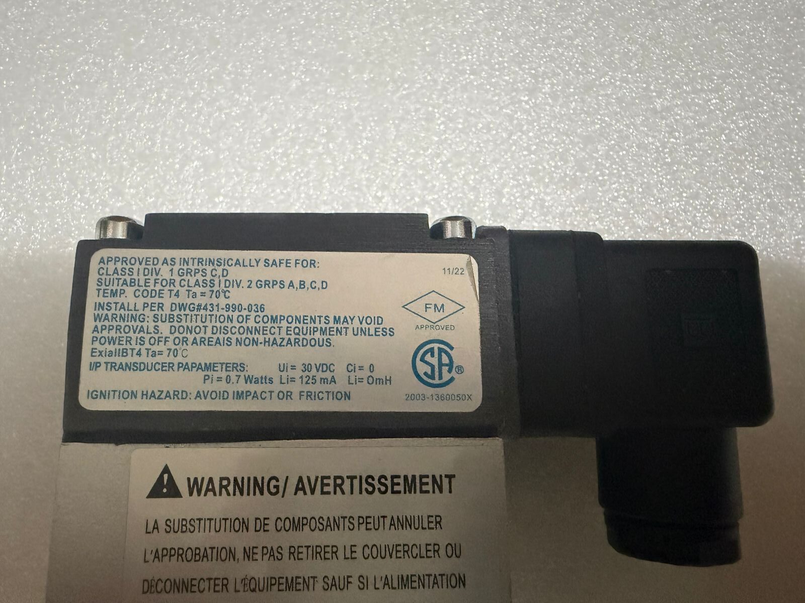 ControlAir Type 550X Electric to Pneumatic Transducer - Image 2