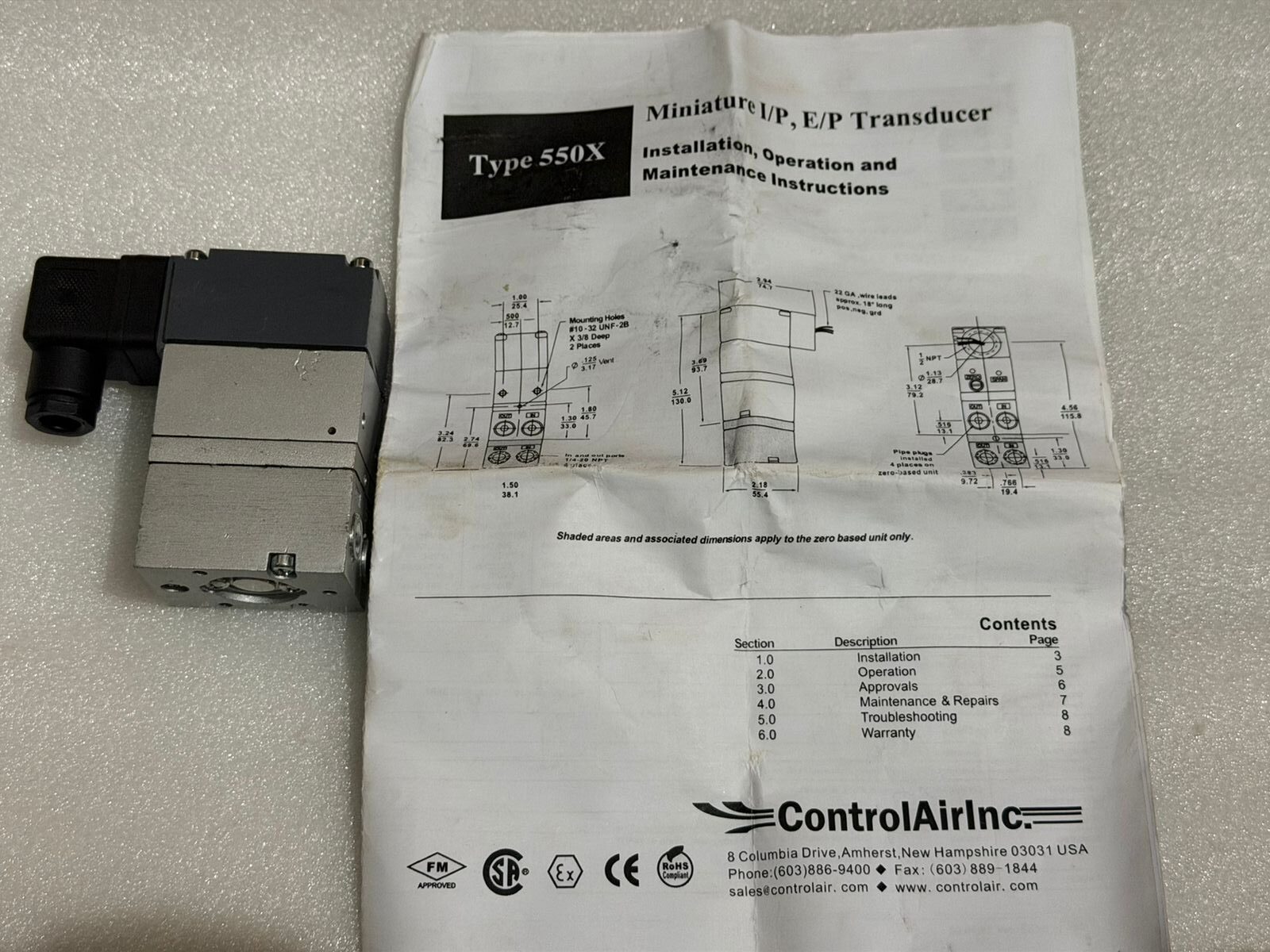 ControlAir Type 550X Electric to Pneumatic Transducer - Image 7