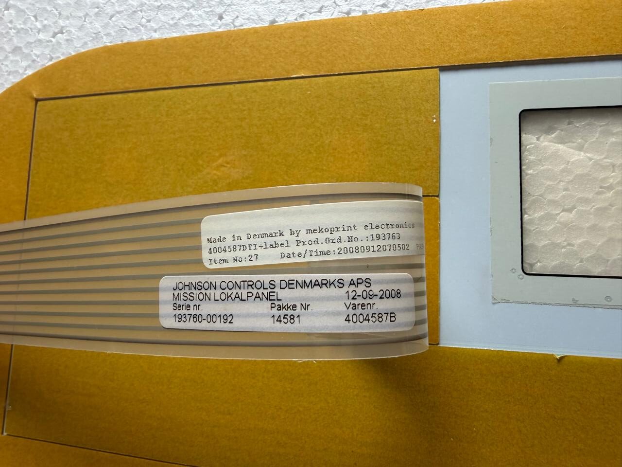 Aalborg Industries MISSION Control Panel Overlay - Image 6