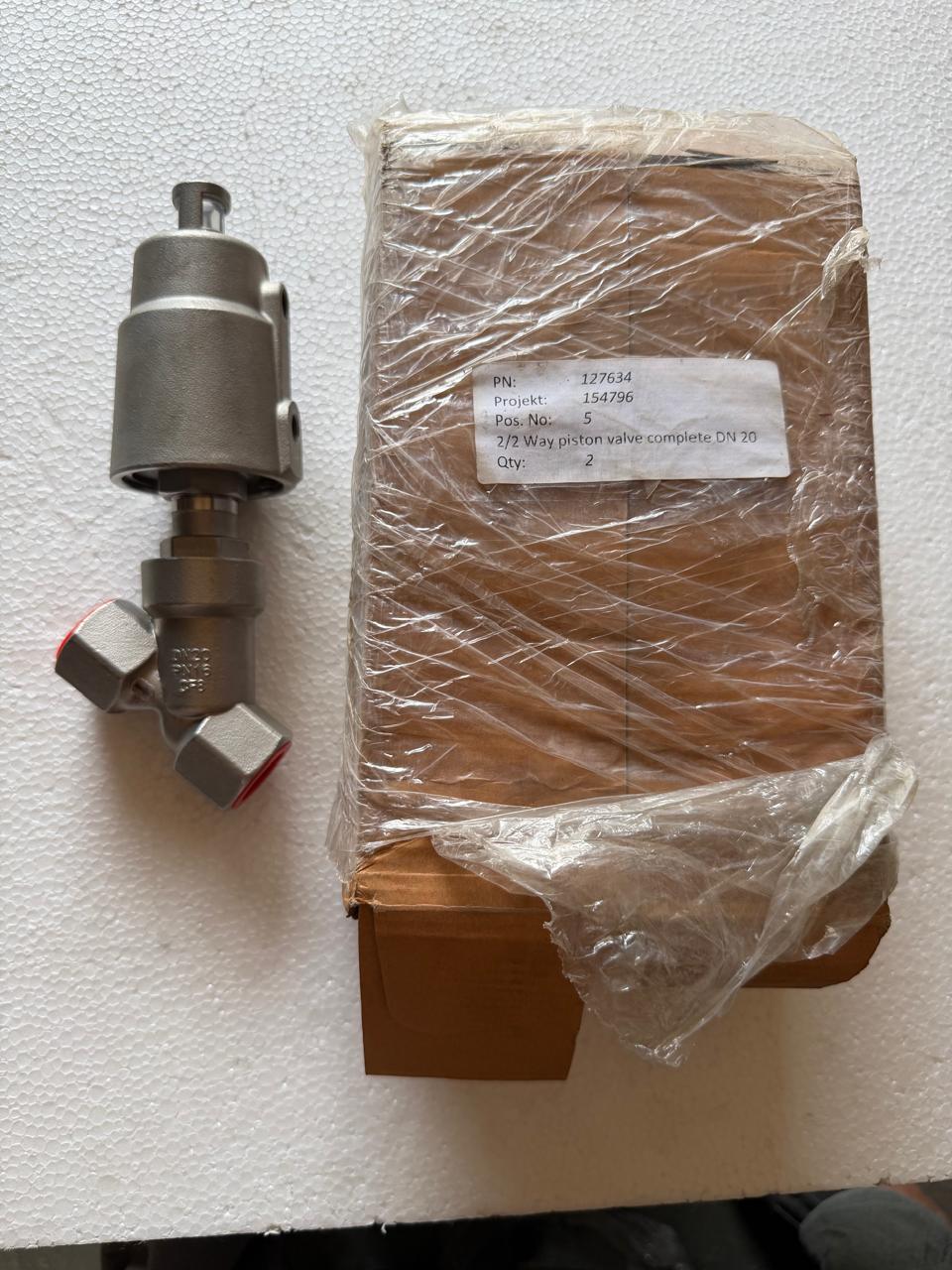 Stainless Steel. 2/2‑Way Piston Valve Complete DN 20 - Image 2