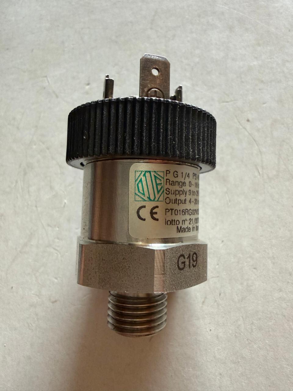 ODE Pressure Transducer 0-16 BAR / 9-35 VDC PT016RG02V0Z00 - Image 2