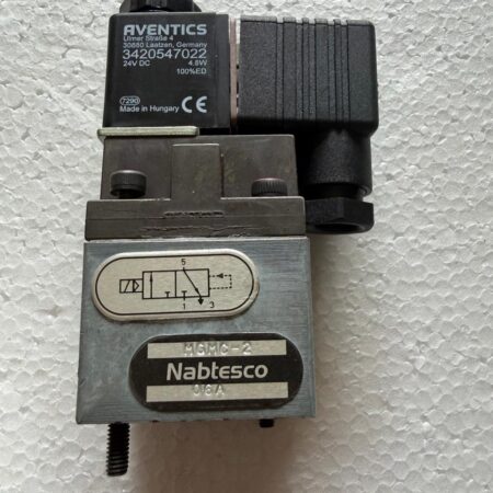 Nabtesco MGN10‑2 Pneumatic Directional Control Valve with Aventics 082003047022V Solenoid Coil