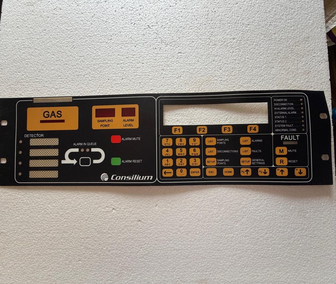 Consilium CDS Gas Detection System Front Control Panel Overlay